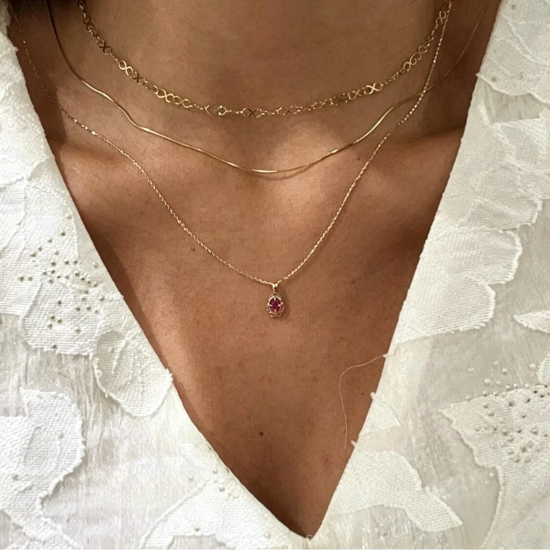 12 Birthstone Openwork Zodiac Necklace, 925 Sterling Silver Versatile Clavicle Necklace
