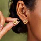 Boucles d'oreilles en cristal naturel Lotus Era