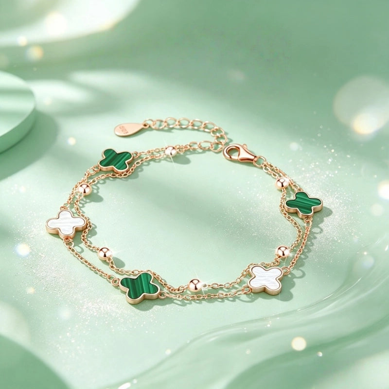 Four-Leaf Clover Bracelet，Four-Leaf Clover Carries Beautiful Wishes