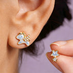 Boucles d'oreilles bouclier de veille