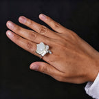 Bague Lotus en Jade Hetian - Paix Intérieure & Énergie Pure