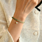 Bracelet en jade Hetian naturel Lotus Éclat Pur