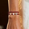 Bracelet de cinabre naturel Renouveau Lotus Rouge