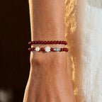 Lotus Natural Cinnabar Bracelet - Grow Through What You Go Through