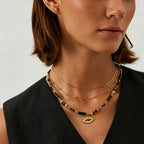 Collier mauvais œil à trois niveaux