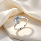 Silver/Golden Evil Eye Ring – Spiritual Shield for Daily Energy