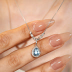 Collier Aigue-Marine Naturelle – Active le Chakra de la Gorge, Expression Claire, Attire les Bienfaiteurs