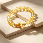 Bracelet de perles de cristal naturel Golden Flow