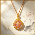 Collier Lotus Rose de Fortune Auspicieuse