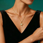 Collier lune et étoile en jade Hetian naturel
