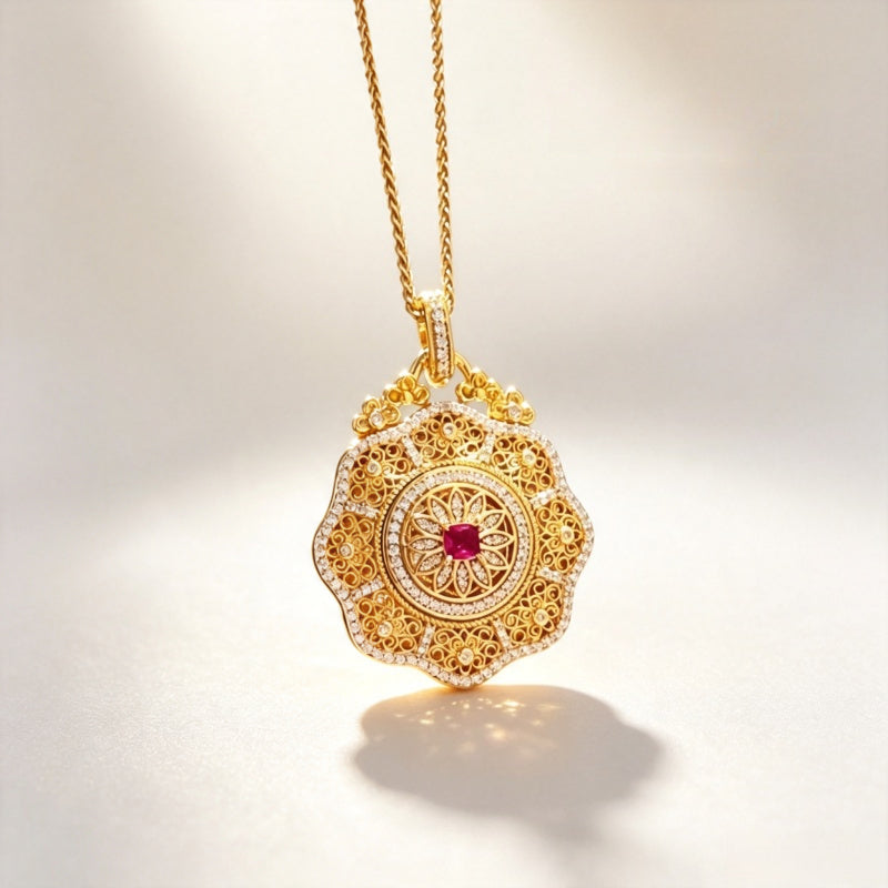 Collier Lotus Cœur pour Bénédictions