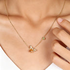 Collier Abeille Délicate en Citrine – Attraction de la Richesse & Douce Carrière