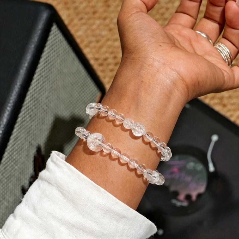 Natural Crystal Energy Bracelet, Choose Metal/Wood/Water/Fire/Earth - Smooth Days Ahead