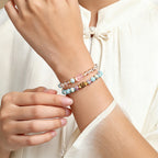 Natural Clear/Rose Quartz Shoushan Stone Lucky Charm Bracelet - Protection & Safety