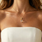 Natural Clear Quartz Gold Necklace & Earrings - Balance Your Energy