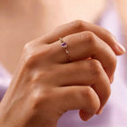 Bague Améthyste Naturelle Rose Vintage