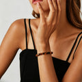 Bracelet en Pierre Naturelle Œil de Tigre Polygonale, Tendance Personnalité, Cadeau Couple