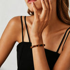 Polygonal  Natural Tiger Eye Stone Bracelet, Personality Niche Fashion, Couple Gift