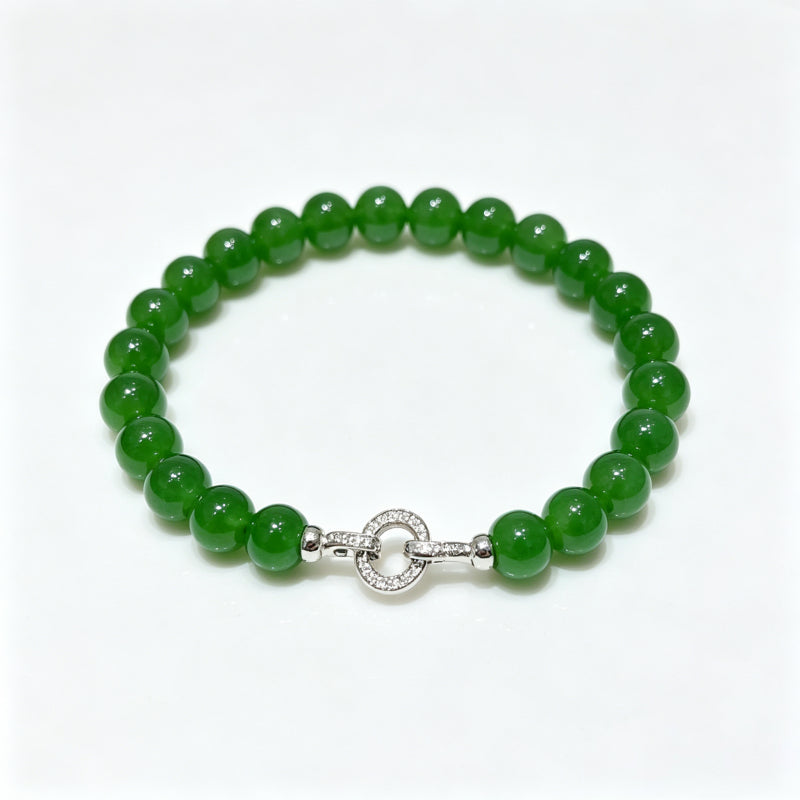Natural Hetian Jade Bracelet - Attract Positivity, Peaceful Fortune