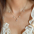 Collier Fleur de Perle et Quartz Rose Naturel – Cœur Ouvert, Attire la Douceur