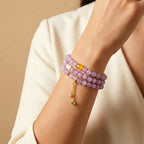Bracelet de cinabre naturel Renouveau Lotus Rouge