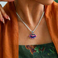 Collier Lotus Pourpre Sacré