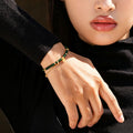 Bracelet en jade Hetian naturel Lotus Éclat Pur