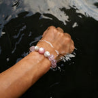Rose Quartz & Snow Phantom & Pearl Bracelet – Attract Love, Soothe Emotions