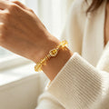 Bracelet en cristal naturel Guerrier doré