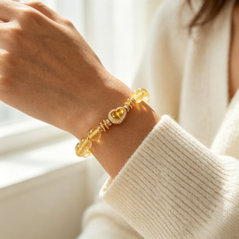 Citrine Lucky Gourd Bracelet - Success & Prosperity