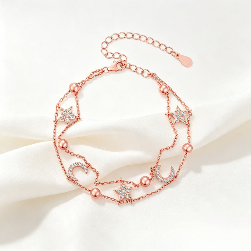 Bracelet Lune et Étoile Pacte d'Amour