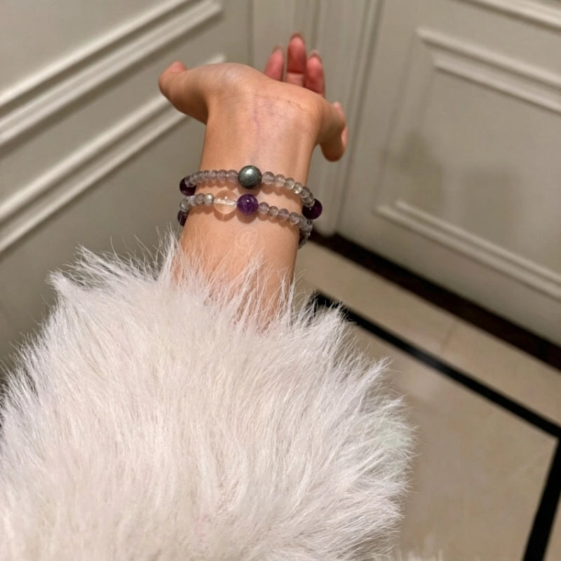 Eternal Night Gray Moonstone Bracelet – Emotional Calm, Wisdom & Anxiety Relief