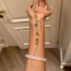 Natural Citrine/Clear Quartz/Aquamarine Bracelet – Attract Wealth & Boost Career