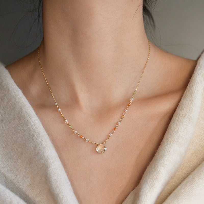 Pure Citrine Necklace – Attract Wealth, Boost Confidence, Absorb Sunshine