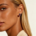 Boucles d'oreilles de protection apaisantes en améthyste naturelle