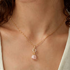 Flacon de parfum en quartz rose et quartz clair – Amour et Clarté
