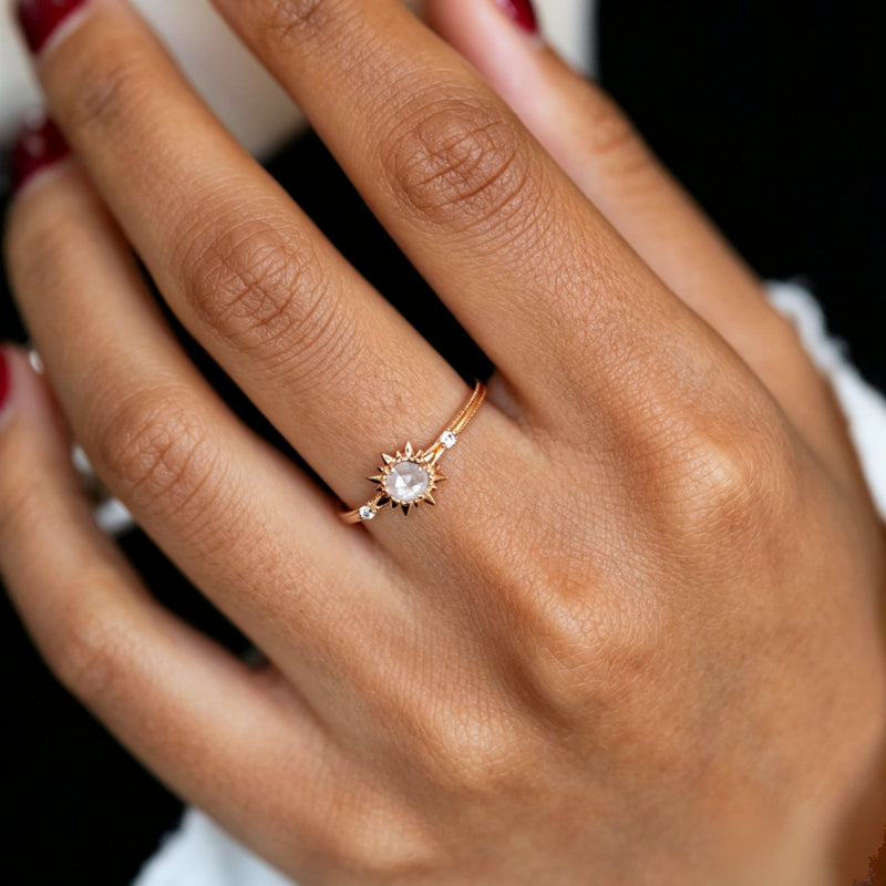 Natural Clear Crystal Ring – Clarity, Balance & Good Fortune