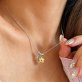 Collier Lune et Étoile en Citrine Naturelle/Quartz Transparent - Attire la Richesse, Purifie l'Aura