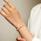 Bracelet en cristal naturel Amour Rose