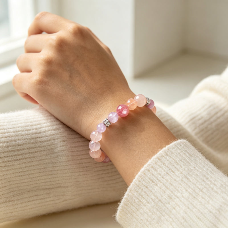 Bracelet en cristal naturel murmure de pétales