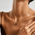 Collier en pierre œil de tigre naturelle, pendentif enveloppe perle, pour femme