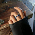 Aquamarine & Lapis Lazuli Ring - Clears Muddled Thoughts