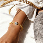 Bracelet en cristal naturel Étoile de David