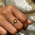 Bague naturelle en citrine pour attirer la richesse et l'amour
