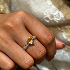Natural Citrine Heart Ring - Confidence & Love