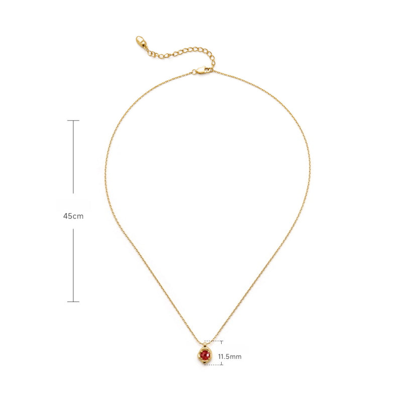 IT'S ME Series S925 Silver Birthstone Necklace, Women Dainty Clavicle Chain, Perfect Birthday Gift
