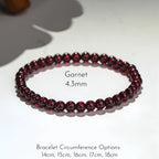 Natural Garnet Stackable Bracelet - Vitality & Warmth
