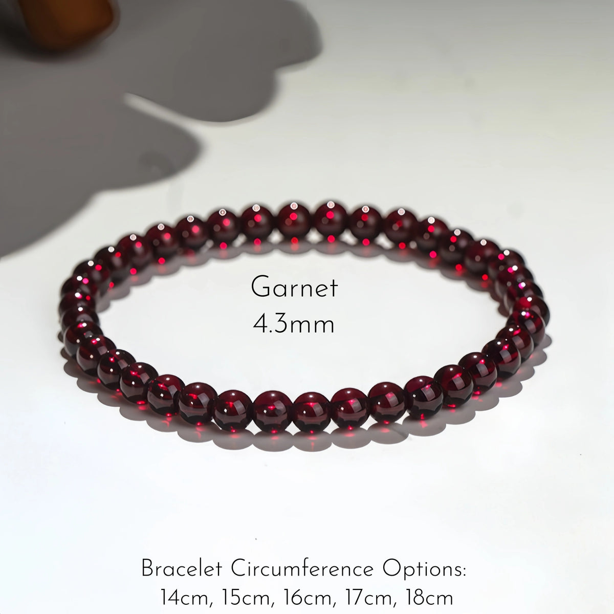 Natural Garnet Stackable Bracelet - Vitality & Warmth