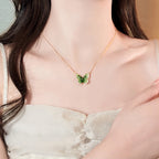 Collier Sakura en jade Hetian