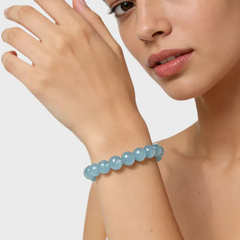 Peace Protection Natural Aquamarine Bracelet